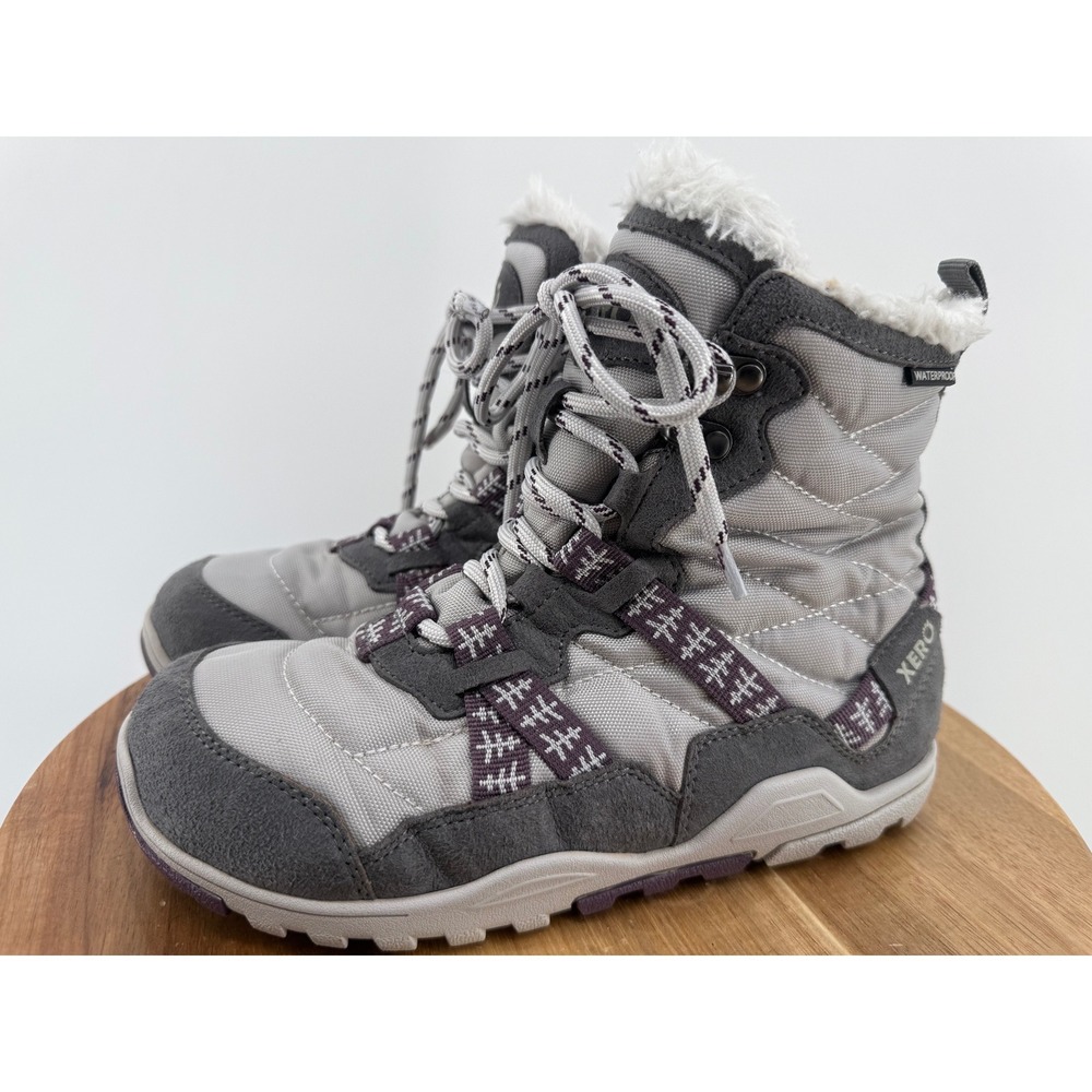 Xero Shoes Womens Alpine Waterproof Insulated Winter Boots Gray Purple Size 5.5